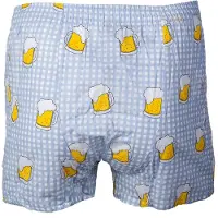 Happy Shorts Boxers bleu clair / jaune / noir / blanc
