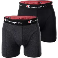 Champion Boxers gris chiné / rouge / noir / blanc