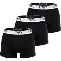 Emporio Armani pour homme. EM000259_AF14131 Set 3 Boxers Logo EA noir (XXL), Homewear, Coton
