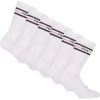 FILA Chaussettes unisexe Chaussettes Paquet de 6 femme - Blanc - 43 / 46