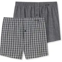 Schiesser Boxers anthracite / gris chiné / blanc