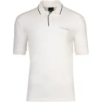 Armani Exchange pour homme. XM001557AF10363U0009 Polo à élastique blanc (XL), Casuel, Coton, Manche courte