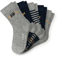 Schiesser Chaussettes 'Stars' marine / gris / orange