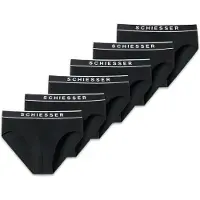 Schiesser Slip noir / blanc chiné
