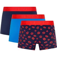Happy socks Boxers bleu marine / bleu ciel / rouge sang