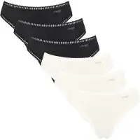 Sloggi Slip noir / blanc cassé