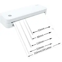 INF Mini Imprimante Thermique Portable A4 - Bluetooth, Impression Mobile