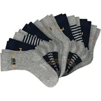 Schiesser Chaussettes gris / orange / noir