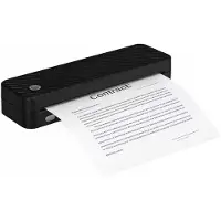 INF Imprimante Thermique A4 Sans Encre - Portable 8 Pouces pour Documents Le noir