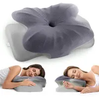 CozySense Oreiller en mousse à mémoire de forme - Oreiller ergonomique en mousse à mémoire de forme - Oreiller papillon - Housse amovible et lavable - Dormeur sur le côté, sur le dos et sur le ventre