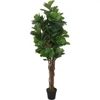 vidaXL Ficus lyrata artificiel 232 feuilles 180 cm vert