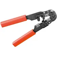 Dsit Pince à sertir pour fiches RJ 45 avec coupe-câble et dénudeur (DC-TOOL-RJ45)