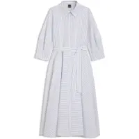 BOSS Robe-chemise en popeline de coton à rayures