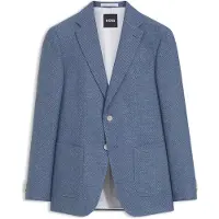 BOSS Blazer Slim en mélange de laine vierge à motif