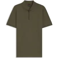 BOSS Polo Slim Fit en coton stretch à patch logo