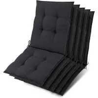 Beautissu Lot de 5 coussins Sun-NL pour dossier de siège 105 x 50 x 8 cm, anthracite