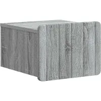 vidaXL Cabinet de chevet mural Sonoma gris 33 x 34,5 x 24 cm