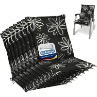 Beautissu Flores Fauteuil bas 8 places 100 x 50 cm noir avec fleurs