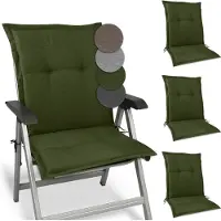 Beautissu HighLux NL, coussin bas, 105x50x7 cm, vert foncé, lot de 4