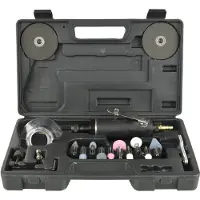 GEKO Meuleuse droite pneumatique avec accessoires 21 pièces G03142