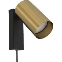 Lyora Lampe de lecture dorée Mono avec prise