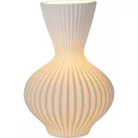 Lucide Lampe de table glamour en porcelaine blanche E14 Momoro