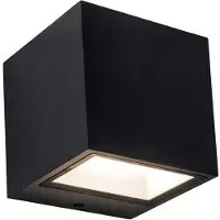 Lutec Lampe murale carrée élégante Gemini Noir