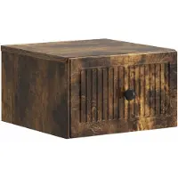vidaXL Cabinet de chevet mural Chêne fumé 33 x 34,5 x 20 cm