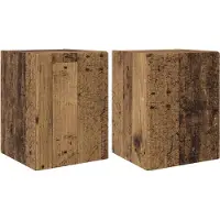 vidaXL Meuble TV mural, lot de 2, bois recyclé, 30 x 31 x 40 cm, aggloméré