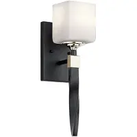 Kichler Applique de salle de bains Marette noir-nickel 1xG9x3W, métal, dimensions : 41,3 x 12,7 x 14,3 cm, IP44,