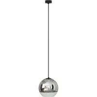 Nowodvorski Lighting Lustre GLOBE noir-chromé 1xE27x60W, verre, dimensions : 145x20x20 cm, IP20, Lighting