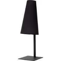Lucide Lampe de table noire avec abat-jour de 56 cm, culot E27, Gregory