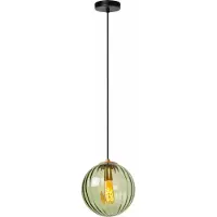 Lucide Lampe suspendue Monsaraz Ø verre vert de 25 cm