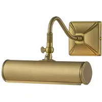 Elstead Lighting Applique murale Picture Light en laiton brossé, 1xE14x40W, métal, dimensions : 13,5 x 19 x 20 cm, IP20, Elstead