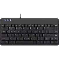 Perixx PERIBOARD-409 H, US, mini clavier USB, 2 hubs, noir (disposition US)