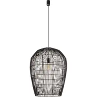 Lyora Suspension en rotin Haiti L Ø 53,5cm noir