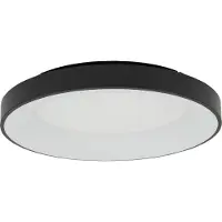 Lyora Plafonnier rond Nikki Round noir Ø 60cm