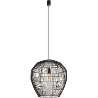 Lyora Suspension en rotin Haiti M Ø 50cm noir