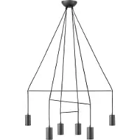 Lyora Lampe suspendue noire Imbria 6x E27