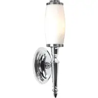 Elstead Lighting Applique de salle de bain Dryden, chrome poli, 1xG9x3W, laiton, dim. : 40x10x11 cm, IP44, Elstead