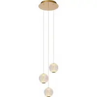 Lucide Lampe pendante dorée Cintra Loft 3-lights