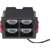 Lyora Spot encastrable noir Midi Led 2x2 LED - 4000K