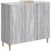 vidaXL Buffet Sonoma gris 89 x 34,5 x 80 cm en aggloméré