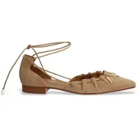 Alpe pour femme. 552112 Ballerines Audrey en daim beige (38), Cuir, Plat, Lacets, Casuel