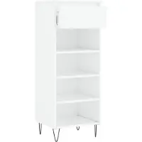 vidaXL Armoire à chaussures Blanc brillant 40x36x105cm Bois ingénierie
