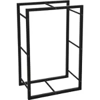 Mondex Support de rangement à bûches rectangulaire noir