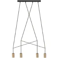 Lyora Lampe suspendue 4 lumières Imbria noir avec de l'or