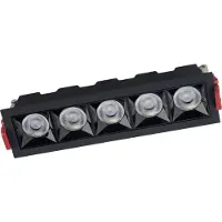 Lyora Spot encastrable noir Midi Led 5x1 LED - 3000K