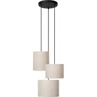 Lucide Abat-jour lampe suspendue crème MAYA 3xE27 40W
