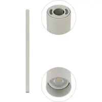 Lyora Spot long en saillie Fourty L 90cm - gris clair